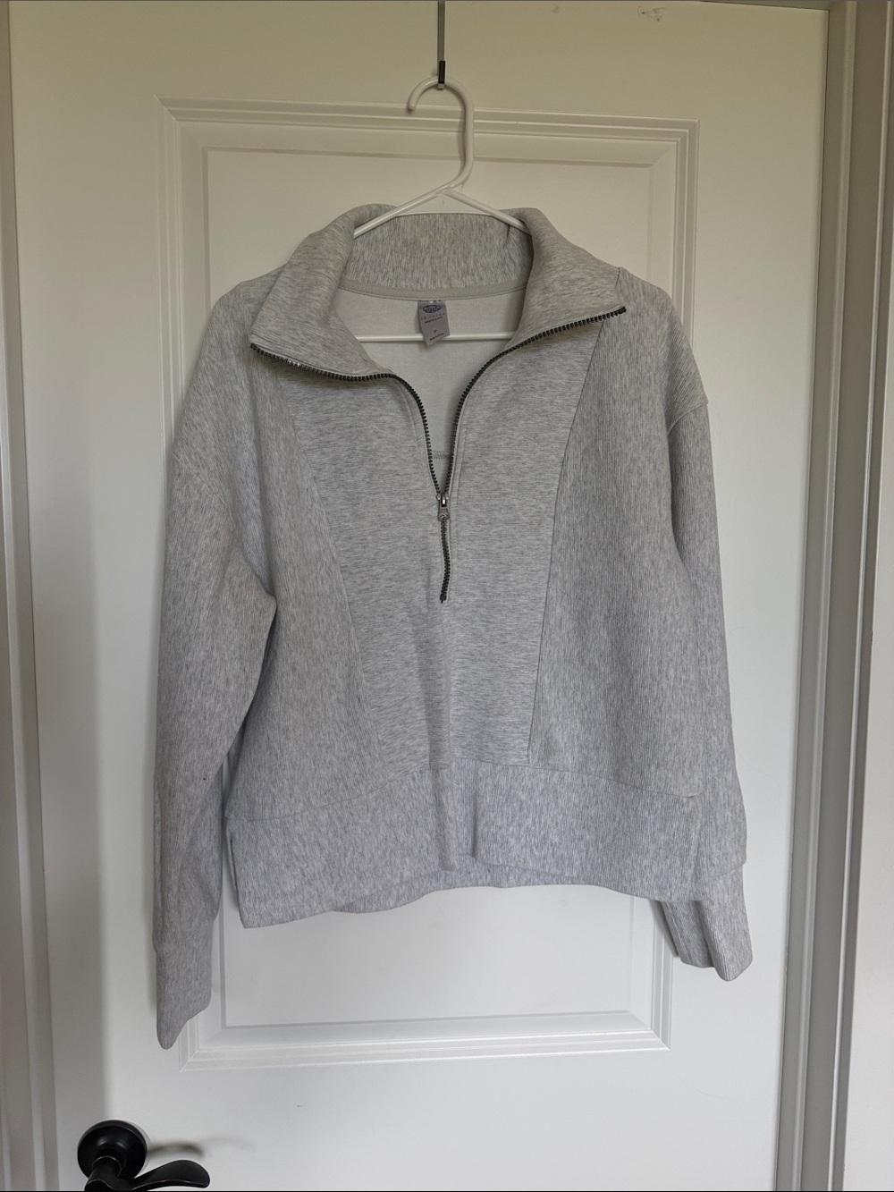 Light Gray Half-Zip Sweatshirt